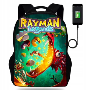 Školský batoh, taška - Veľký batoh Tornister Rayman Legends s USB port!