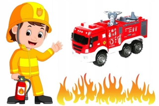 Požiarnik Sam  - Veľký Fire Truck Fire Brigade Car + Hasiace prístroje