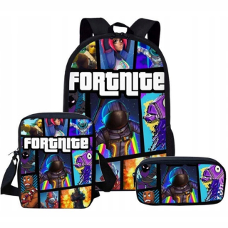 Školská taška - batoh, set, zostava - Big Set Fortnite Backpack Bag Pencil Case Set