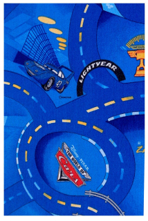 McQueen - Disney Carpet 170x200 áut Car Road hrať rohože