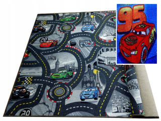 McQueen - Detské koberce autá 100x200 Mat Streets Road Cars