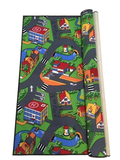 Detský koberec - Koberce Streets City Farm Village Road 200x200 Cars