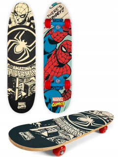 SPIDERMAN - Drevený skateboard Spider-Man pre deti 61cm
