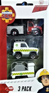 Požiarnik Sam  - Dickie Fireman Sam 3 Vozidlá Pack 1:64