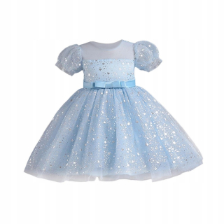 Dievčenské rozprávkové šaty 150 cm modré