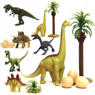 STEFFI bábika - Dinosaury Figurines Set 14el.