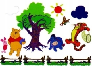 Medvedík Pú - Disney Wall Decoration Winnie Butterfly SRDF-1027