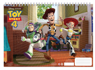 TOY STORY - Disney Toy Story 4 Rezervuj s farbou a nálepkou