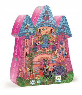 Djeco - lepenka puzzle hrad princezná 54 el.