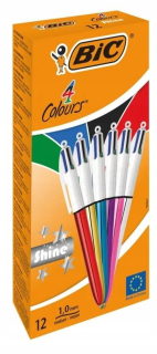 Pero 4 farby Shine (12ks) BIC