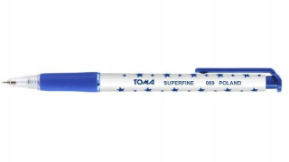 Superfine guľôčkové pero. 0,5 mm neba. (30 ks) Tom