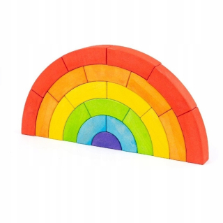 Drevené puzzle - Dúha - Rainbow Blocks (Bajo)