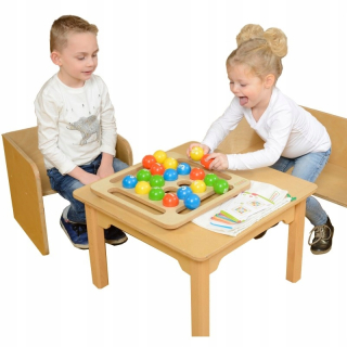 Mimoni - Drevené deti hra Farebné Masterkid Balls