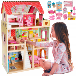 Drevená bábika + nábytok a LED terasa xxl
