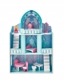 Elsa Frozen - Drevený zasnežený palác princezná krajina ľadu