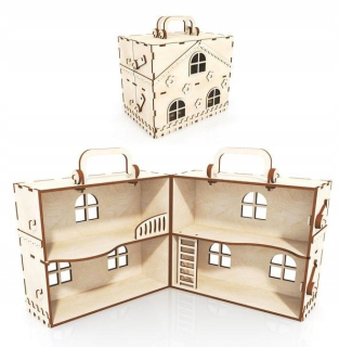 Bábiky LOL - Drevený Billhouse Suitcase Skladacie 70 cm