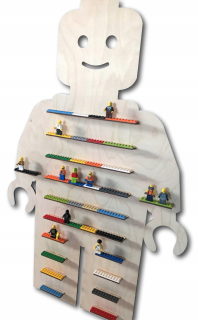 Polička do detskej izby - Veľká polica pre figúrky ľudí, minifigúry, 90 cm