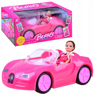 Veľké auto pre bábiky Pink Cabriolet Doll ZA1765