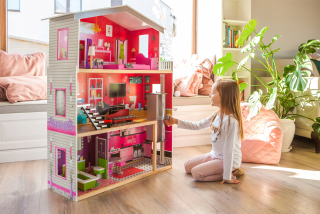 Veľký drevený dom pre Barbie XXL výťahu