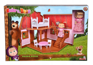 Máša a medveď - Dvojstupňový dom s Bábikou Simba