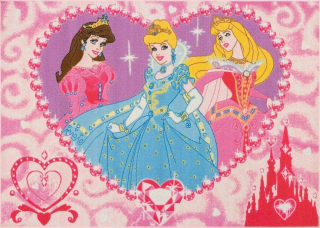 Detský koberec Disney princezná ružový 95x133cm