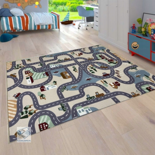 Detský koberec - CARPET CITY VELTICKÉ STREETY AUTOMÁRSKE SCANROAD 200x240