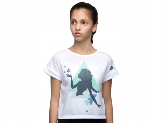 Elsa Frozen - Detský Jersey Land Biela Tričká Adidas