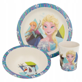 Elsa Frozen - Eco Bambusový súbor Iceberry Dinner Dish