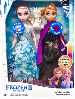 Bábika Frozen - ELSA A ANNA SPIEVAJÚCA BÁBIKA MRAZENÁ 30 CM 2 KS