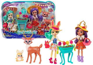 ENCHANTIMALS - Enchantimals 2 bábiky a 2 zvieratá FDG01 Jelone