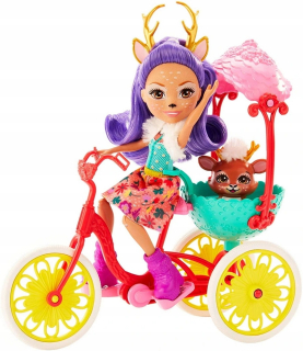 ENCHANTIMALS - Enchantials Dan Dáni a vozidlo Bike GJX30