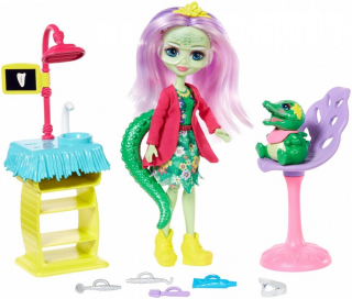 ENCHANTIMALS - Enchantimals zubár bábika a krokodíl mattel