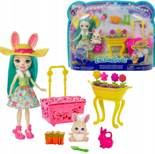 ENCHANTIMALS - Enchantimals Doll Fluffy Bunny + Spring Bunnies