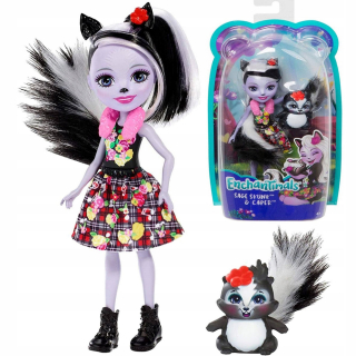 ENCHANTIMALS - ENCHANTIMALS DOLLY SÚGE SKUNK + SKUNDY CAPER FXM72