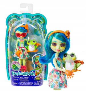ENCHANTIMALS - Enchantimals Doll + Animal Żabka GFN43