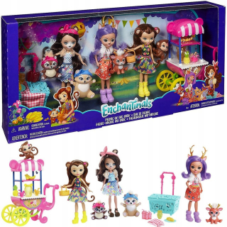ENCHANTIMALS - Enchantimals 3Pak Picnic v zásluhách Bren