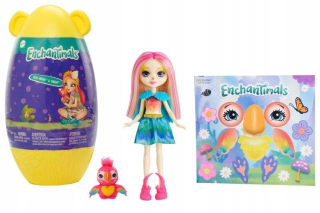 ENCHANTIMALS - Enchantimals bábika prekvapenie Peki parot GPL95