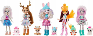 ENCHANTIMALS - Enchantimals Snow Valley Set 5 Dolls + Zvieratá