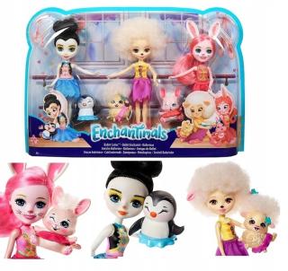 ENCHANTIMALS - Enchantimals očarujúce baletné palety. 3-balenie Mattel bábiky