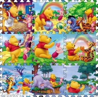 Medvedík Pú - Vzdelávacie penové puzzle winnie the peho 7635