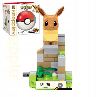 Pokémoni - Eevee pokemon lego kompatibilný s pokerball