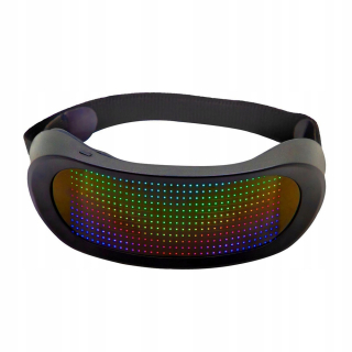 Elektronické LED okuliare svietiace podsvietené USB Raves párty okuliare