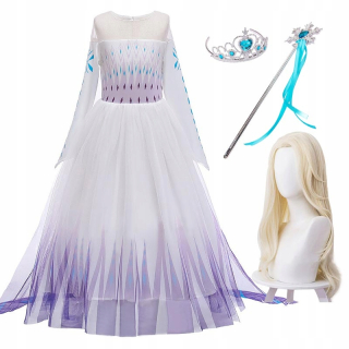 Elsa Frozen - Elza Land of Ice 2 Šaty Šaty Elsa White 110