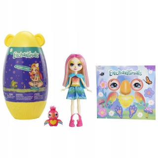 ENCHANTIMALS - Enchantimals vaječný vaječný vaječný papagáj bábiky domáce zviera