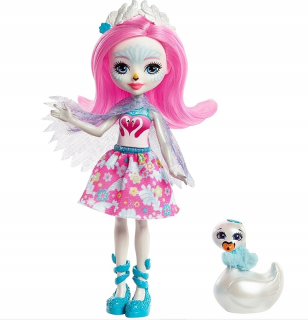 ENCHANTIMALS - ENCHANTIMALS DOLLY SWAN GIRL + SWAN FRH38