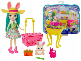 ENCHANTIMALS - Enchantimals Jarná bábika Bunnies GJX33 SET