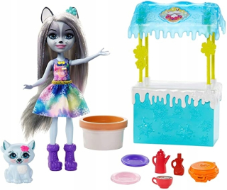 ENCHANTIMALS - Enchantimals Zimná bábika Husky pixel čokoláda