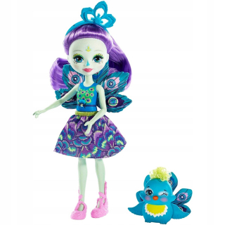 ENCHANTIMALS - ENCHANTIMALS DOLL + PET vzor Peacock DVH87