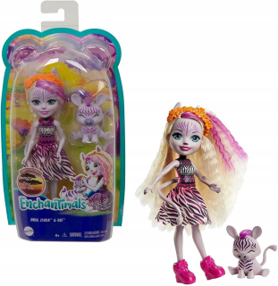 ENCHANTIMALS - ENCHANTIMALS DOLLY PET ZAKA ZEBRA GTM27