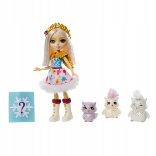 ENCHANTIMALS - ENCHANTIMALS Rodina Owl Owl Doll + Ski GJX46